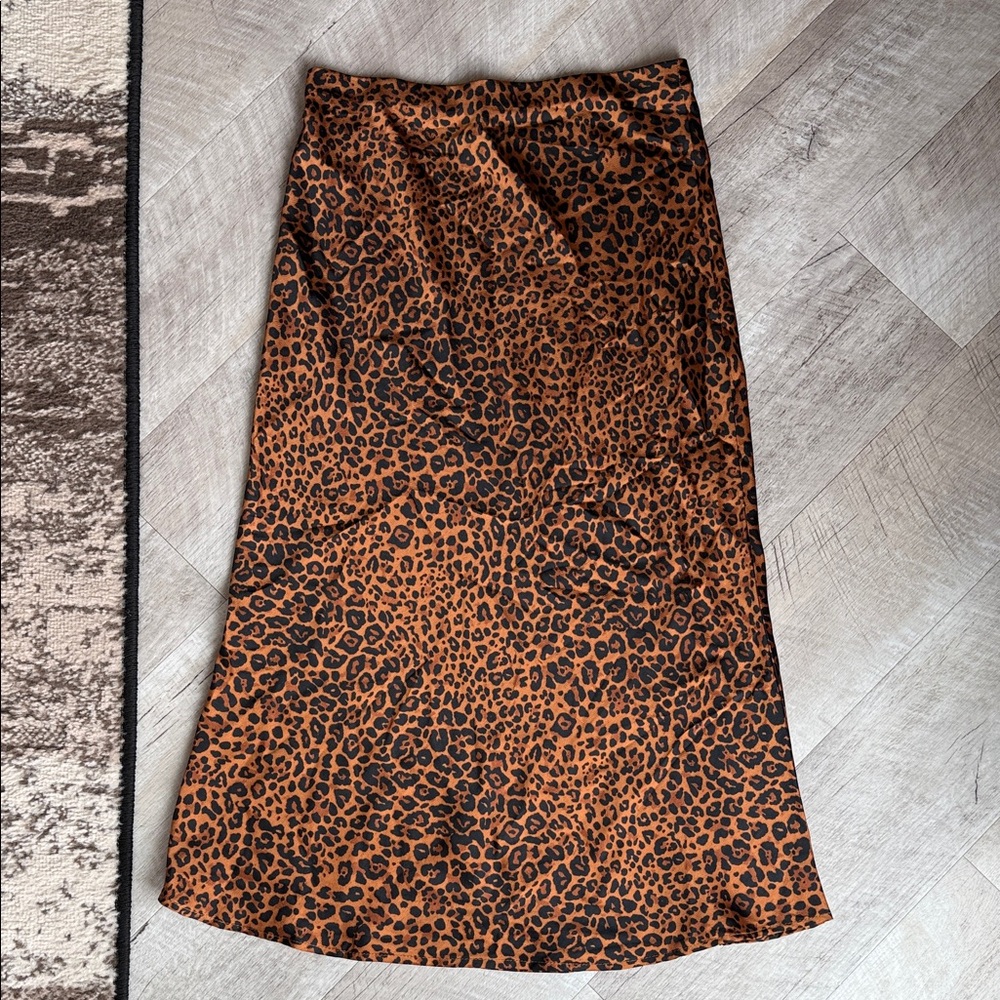 re:named Animal Print A-Line Skirt